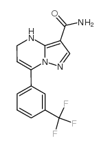 4,5-二氢-7-[3-(三氟甲基)苯基]吡唑[1,5-A]嘧啶-3-甲酰胺结构式