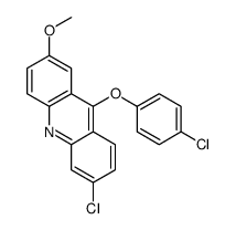 6-chloro-9-(4-chlorophenoxy)-2-methoxyacridine结构式