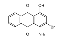 1-氨基-2-溴-4-羟基蒽醌结构式
