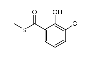 S-methyl 3-chloro-2-hydroxybenzothioate结构式