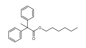 hexyl-2,2-diphenylpropanoate结构式