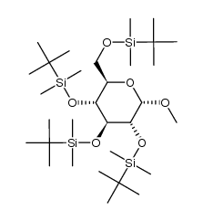 methyl 2,3,4,6-tetrakis-O-(tert-butyldimethylsilyl)-α-D-glucopyranoside结构式