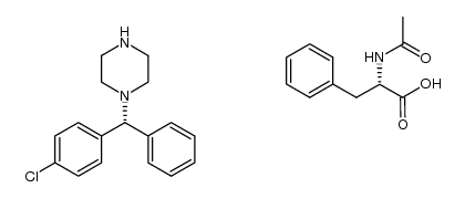 (R)-(-)-1-[(4-chlorophenyl)phenylmethyl]piperazine N-acetyl-L-phenylalanine salt结构式