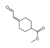 methyl 4-(2-oxoethylidene)cyclohexane-1-carboxylate结构式