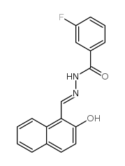 2-hydroxy-1-naphthylaldehyde 3-fluorobenzoylhydrazone结构式