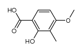 2-hydroxy-4-methoxy-3-methylbenzoic acid结构式