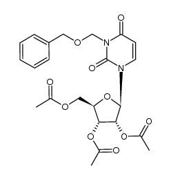 N3-benzyloxymethyl-2',3',5'-tri-O-acetyl uridine结构式