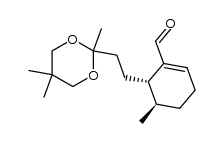 2,5,5-trimethyl-2-[2'-((1''S)-2''-formyl-6''(R)-methylcyclohex-2''-enyl)ethyl]-1,3-dioxane结构式