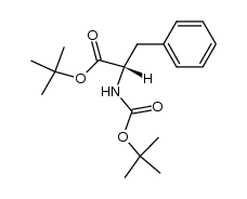 (+)-tert-butyl N-Boc-phenylalaninate结构式