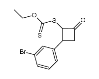 dithiocarbonic acid S-[2-(3-bromo-phenyl)-4-oxo-cyclobutyl]ester O-ethyl ester结构式