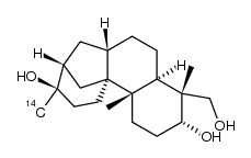 [17-14C]-3α,16β,18-trihydroxyaphidicolane结构式