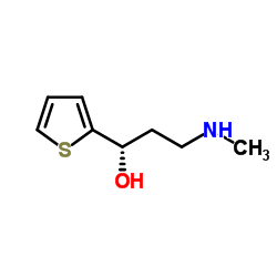 (S)-(-)-3-(N-甲氨基)-1-(2-噻吩基)-1-丙醇结构式