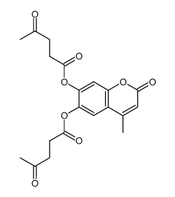 4-methyl-2-oxo-2H-chromene-6,7-diyl bis(4-oxopentanoate)结构式