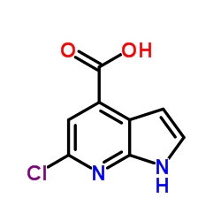 6-氯-1H-吡咯并[2,3-B]吡啶-4-羧酸结构式
