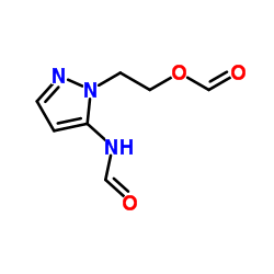 5-甲酰胺基-1-[2-(甲酰氧基)乙基]吡唑结构式
