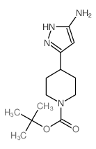 4-(5-氨基-1H-吡唑-3-基)哌啶-1-羧酸叔丁酯结构式