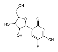 5-Fluoro-1-pentofuranosyl-2,4(1H,3H)-pyrimidinedione结构式
