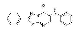 2-Phenyl-1,3,4-thiadiazolo(3',2':1,2)pyrimido(5,4-b)indol-5(6H)-one结构式