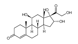 11β,16α,17,21-tetrahydroxy-pregn-4-ene-3,20-dione结构式