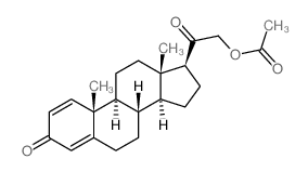 Pregna-1,4-diene-3,20-dione,21-(acetyloxy)- (9CI)结构式