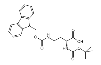 (S)-2-(Boc-氨基)-4-(Fmoc-氨基)丁酸结构式