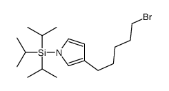 [3-(5-bromopentyl)pyrrol-1-yl]-tri(propan-2-yl)silane结构式