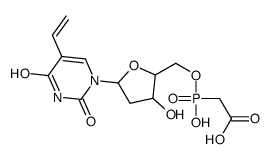 2-[[5-(5-ethenyl-2,4-dioxopyrimidin-1-yl)-3-hydroxyoxolan-2-yl]methoxy-hydroxyphosphoryl]acetic acid结构式