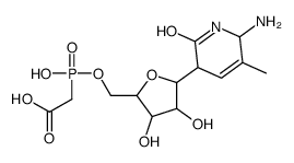 2-[[5-(2-amino-3-methyl-6-oxo-2,5-dihydro-1H-pyridin-5-yl)-3,4-dihydroxyoxolan-2-yl]methoxy-hydroxyphosphoryl]acetic acid结构式