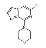 6-溴-8-吗啉咪唑并[1,2-A]吡嗪结构式