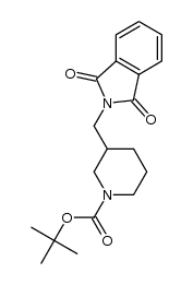 tert-Butyl 3-[(1,3-dioxo-1,3-dihydro-2H-isoindol-2-yl)methyl]piperidine-1-carboxylate结构式
