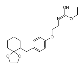 ethyl N-[2-[4-(1,4-dioxaspiro[4.5]decan-6-ylmethyl)phenoxy]ethyl]carbamate结构式