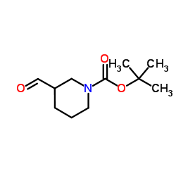 1-BOC-3-哌啶甲醛结构式