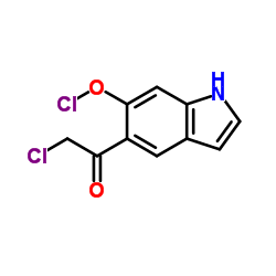 5-氯乙酰-6-氯-1,3-二氢-2H-吲哚-2-酮结构式