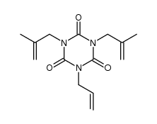 1-allyl-3,5-bis(2-methylallyl)-1,3,5-triazinane-2,4,6-trione结构式