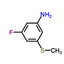 3-Fluoro-5-(methylsulfanyl)aniline结构式
