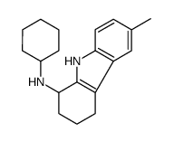 N-cyclohexyl-6-methyl-2,3,4,9-tetrahydro-1H-carbazol-1-amine结构式