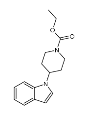 4-indol-1-yl-piperidine-1-carboxylic acid ethyl ester结构式
