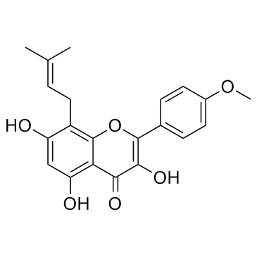 去水淫羊藿黄素； 脱水淫羊藿素结构式