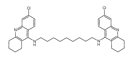 N,N'-bis(6-chloro-1,2,3,4-tetrahydroacridin-9-yl)-1,9-nonanediamine结构式
