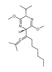 (2S,5S)-5-isopropyl-3,6-dimethoxy-2-(1-methyldeca-2,3-dien-4-yl)-2,5-dihydropyrazine结构式
