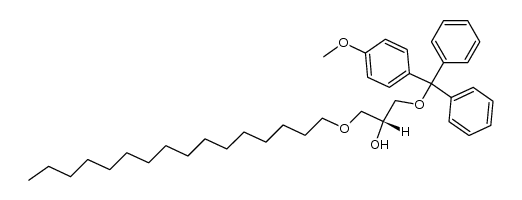 3-O-Hexadecyl-1-O-(4-methoxytrityl)-sn-glycerol结构式