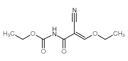 Carbamic acid,N-(2-cyano-3-ethoxy-1-oxo-2-propen-1-yl)-, ethyl ester结构式