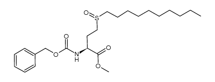 benzyl (S)-1-(methoxycarbonyl)-3-(decylsulfinyl)propylcarbamate结构式