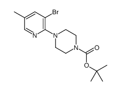 2-(4-BOC-哌嗪o)-3-溴-5-甲基吡啶结构式