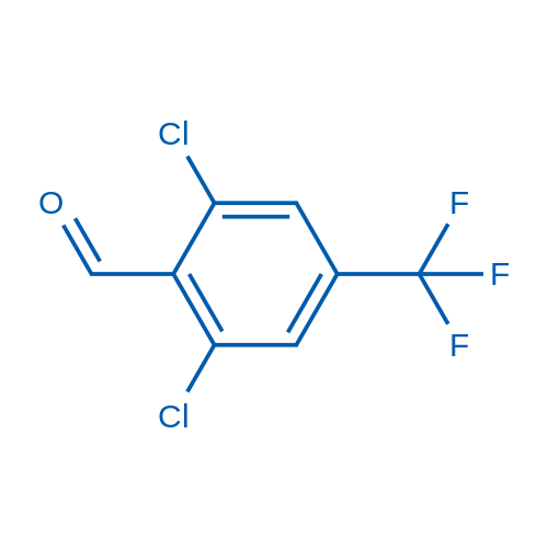 2,6-Dichloro-4-trifluoromethyl-benzaldehyde结构式