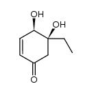 (4R,5S)-5-ethyl-4,5-dihydroxycyclohex-2-enone结构式