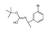 (R)-1-(3-溴苯基)乙基氨基甲酸叔丁酯结构式