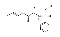 N-[(2R,4E)-2-Methyl-4-hexenoyl]-S-phenylglycinol结构式