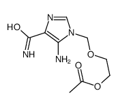 ACETIC ACID 2-(5-AMINO-4-CARBAMOYL-IMIDAZOL-1-YLMETHOXY)-ETHYL ESTER结构式