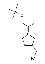 3-hydroxymethyl-N-(1'-t-butoxy-2'-butyl)-pyrrolidine结构式